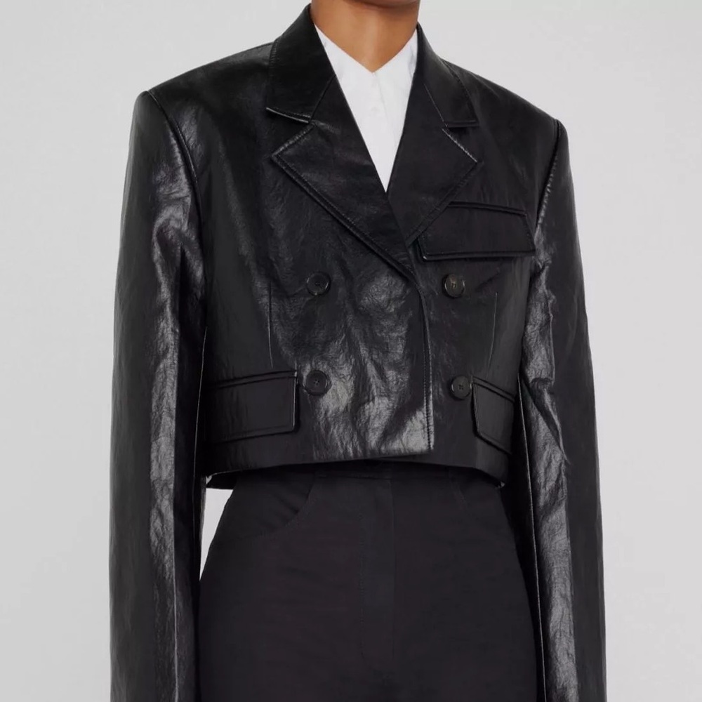 Recto faux leather jacket